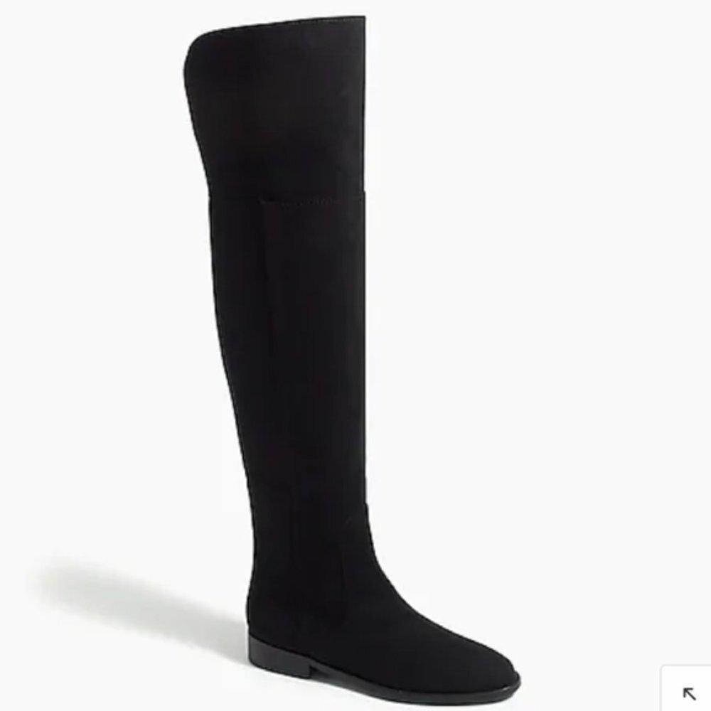 J. Crew Factory Over-The-Knee Boots Microsuede AG056 Black 9